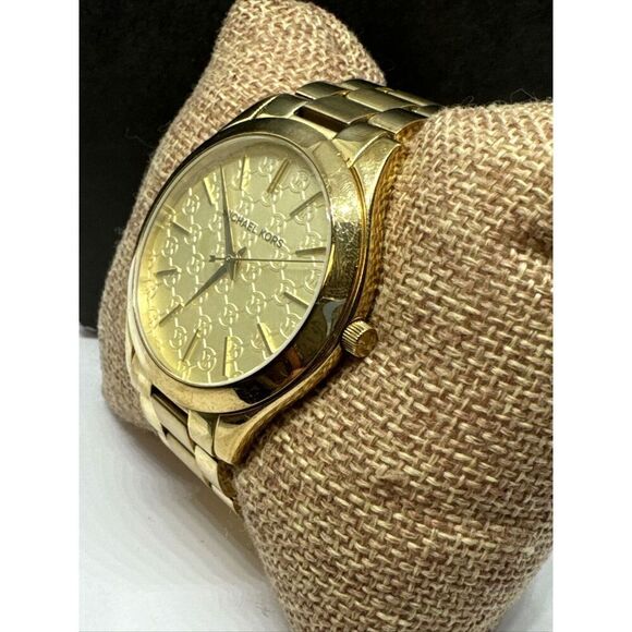 Michael Kors Slim Runway MK3335 Women\'s Gold Tone Analog Dial Wrist Watch JNA242 main image 9